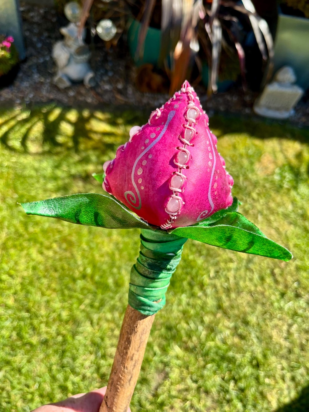Rose Rattle Bud-shaped Shamanic Rattle With Rose Quartz - Deer & Goat Skin - Etsy ...