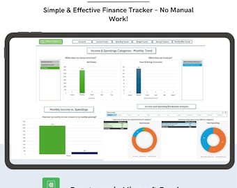 Plantilla de Excel para el control de presupuestos y gastos / Hoja de cálculo de finanzas personales (Descarga digital)