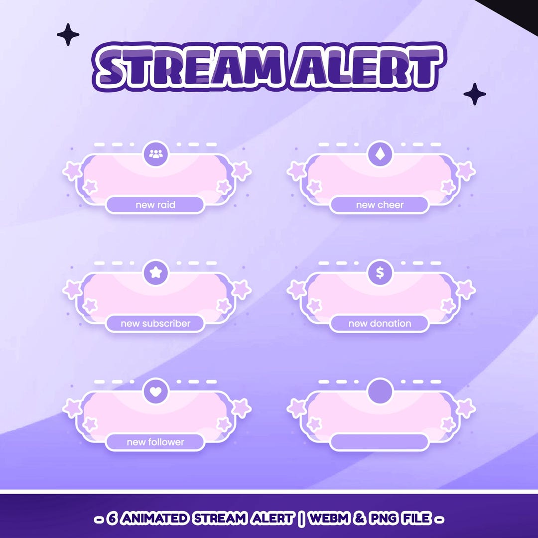 Twinkleberry Animated Stream Alerts for Twitch Kick Youtube – Cute Pop ...