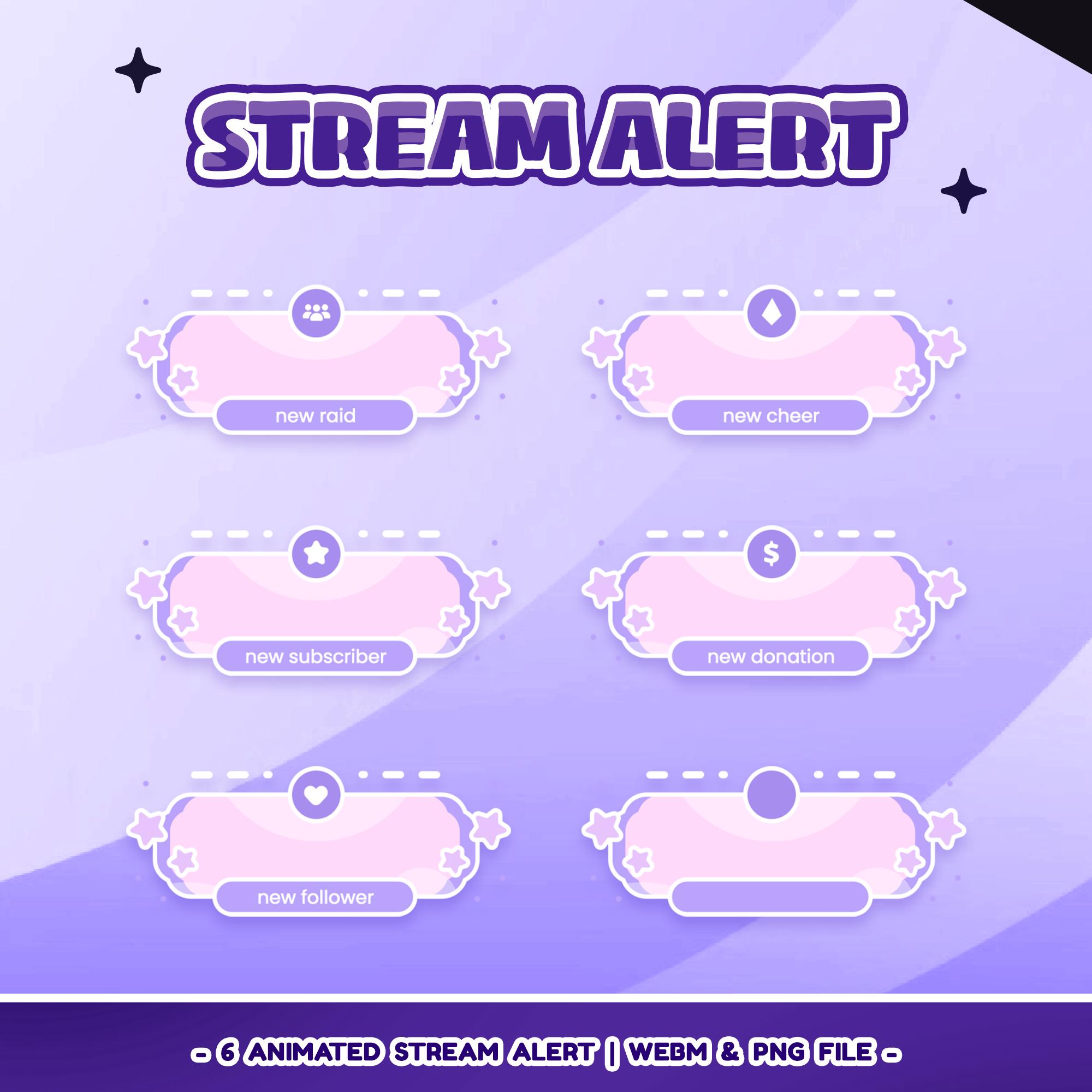 Twinkleberry Animated Stream Alerts for Twitch Kick Youtube – Cute Pop ...