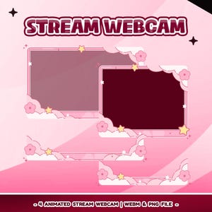 Sweet Cloud Animated Stream Overlay Pack for Twitch Kick Youtube ...