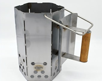 Heavy Duty Charcoal Chimney Starter - Custom Option - Stainless