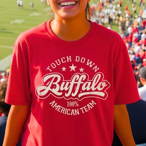 Vintage Buffalo Football Distressed Retro Game Day Graphic Sunday Sports Sweatshirt