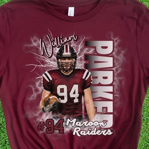 Custom Bootleg Football Minimalist 90s Retro Rap Tee Style Hoodie