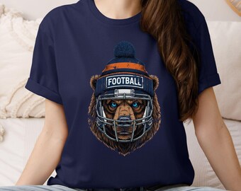 Vintage Chicago Football Distressed Bear Mascot Graphic Sweatshirt for Gameday