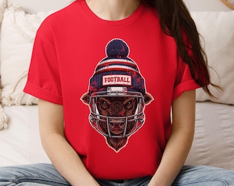 Buffalo Graphic Distressed Winter Football Sweatshirt Cozy Game Day Apparel
