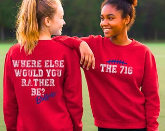 Sudadera desgastada Buffalo The 716 ¿Dónde más preferirías estar?