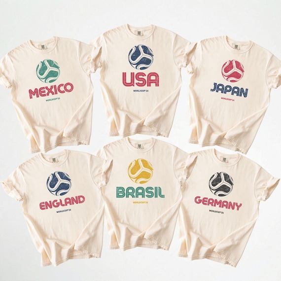 Retro Country Soccer Tshirt Soccer Vintage Football Fan World Cup 2026 Merch