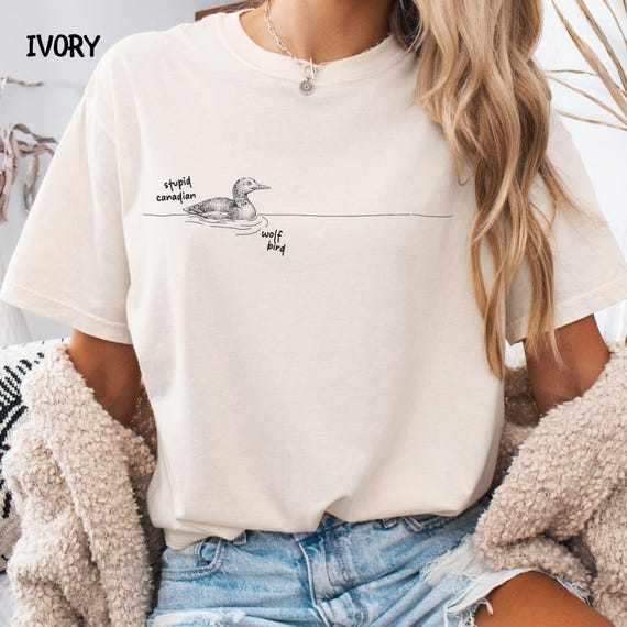 Bookish Merch Hockey Stupid Bird T-shirt Canadian Romance Reader Gift