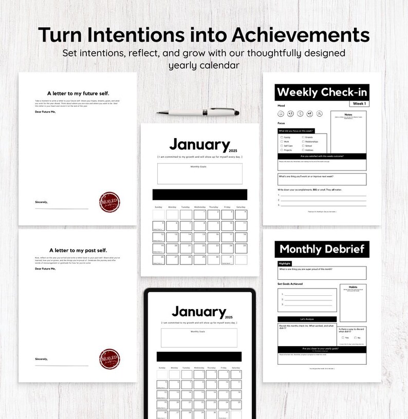 The 2025 Selfcare Calendar & Planner January 2025 Calendar Printable