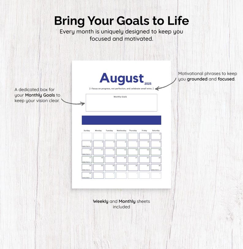 The 2025 Selfcare Calendar & Planner January 2025 Calendar Printable