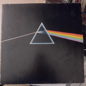 Pink Floyd, Dark Side Of The Moon vinyl album.