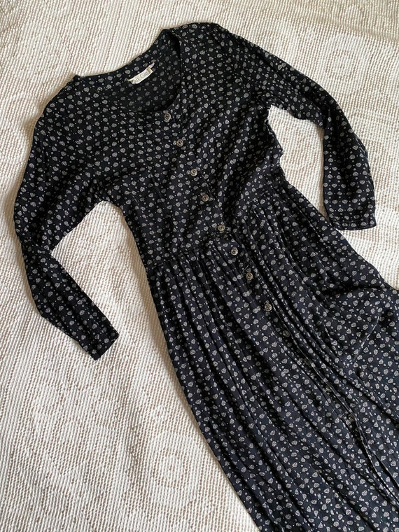 vintage 90s maxi long sleeve dress | boho cottagec