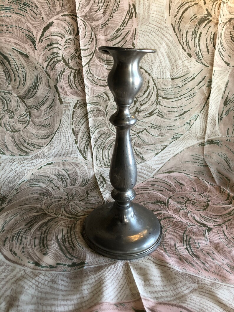Vintage pewter candle holder candlestick holder farmhouse Etsy