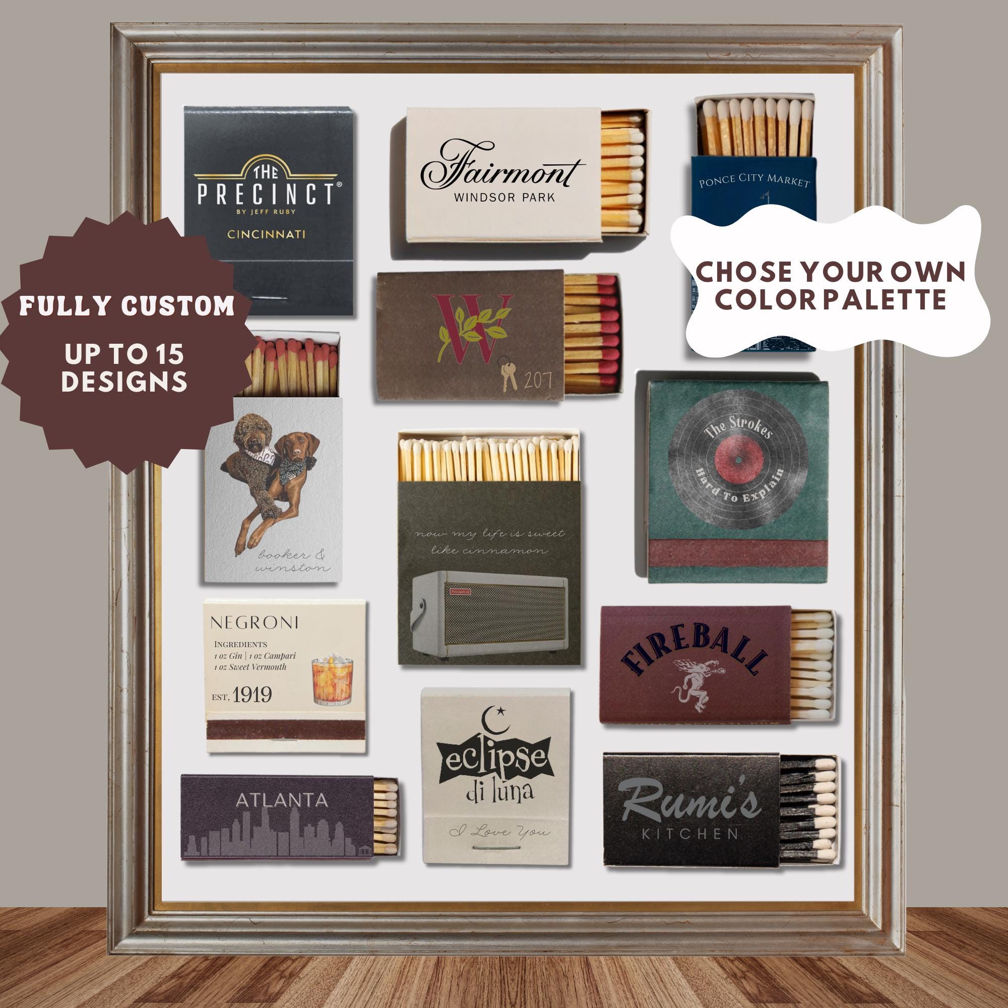 CUSTOM MATCHBOOK ART | Personalized Matchbox Poster | Digital Print ...