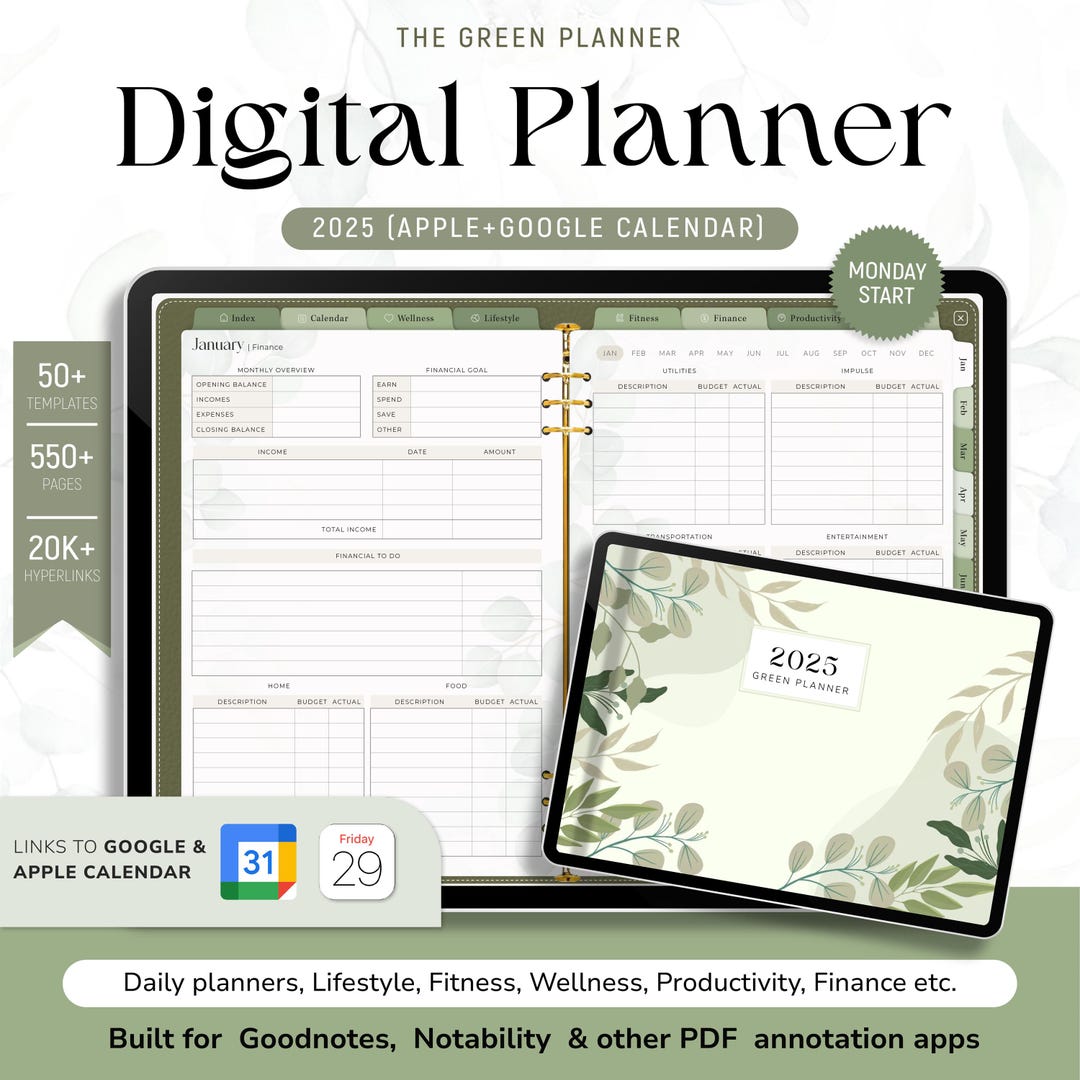 Digital Planner 2025 Planner, Digital Calendars, Agendas, Digital ...