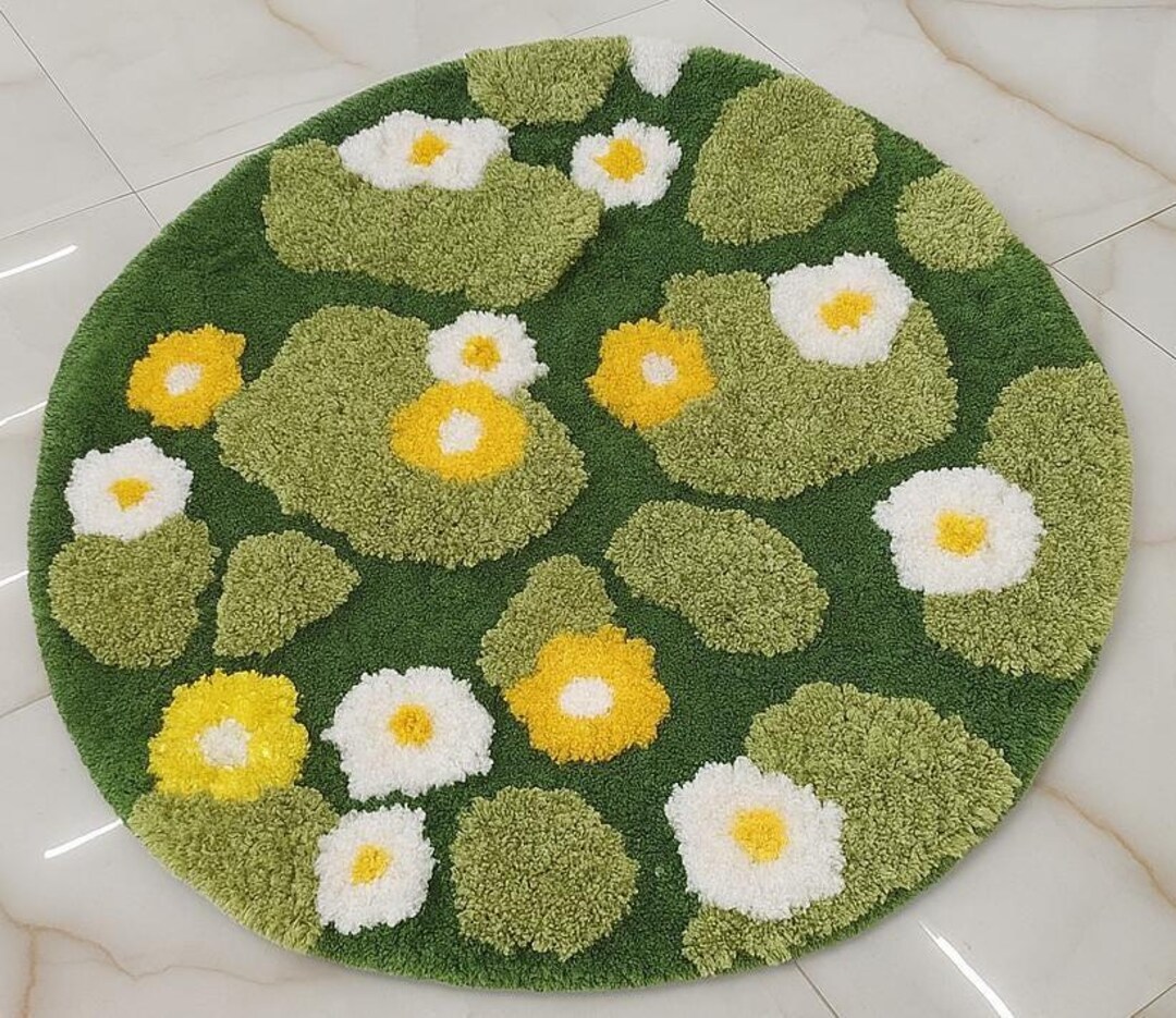 Handmade Moss Tufted Rug: Biophilic Earthy Decor - Etsy