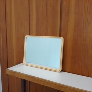 Vintage/Space Age design/1970s/mid-century modern/retro decoration/Pop art/bathroom mirror/wall mirror/plastic mirror frame/made in Hungary