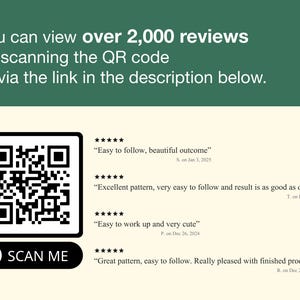 Puede incluir: Un c&oacute;digo QR en blanco y negro con el texto "SCAN ME" debajo. La imagen tambi&eacute;n incluye texto con rese&ntilde;as y calificaciones de clientes.