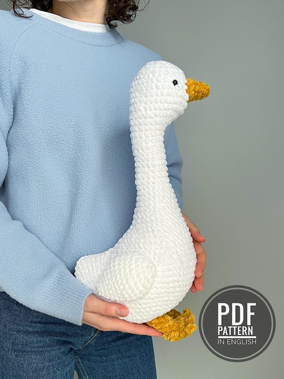 Crochet goose pattern Amigurumi goose plush pattern toy Crochet animals plush
