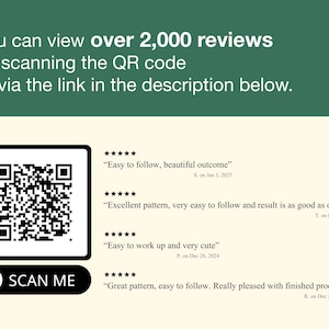 May include: A black and white QR code with the text "SCAN ME" below it. The image also includes text with customer reviews and ratings.