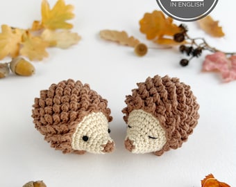 Hedgehog no sew crochet pattern PDF, Amigurumi hedgehog keychain, Mini crochet animal