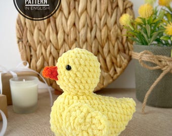 Patroon gehaakt pluche eend Amigurumi badeend kawaii sleutelhanger PDF Download