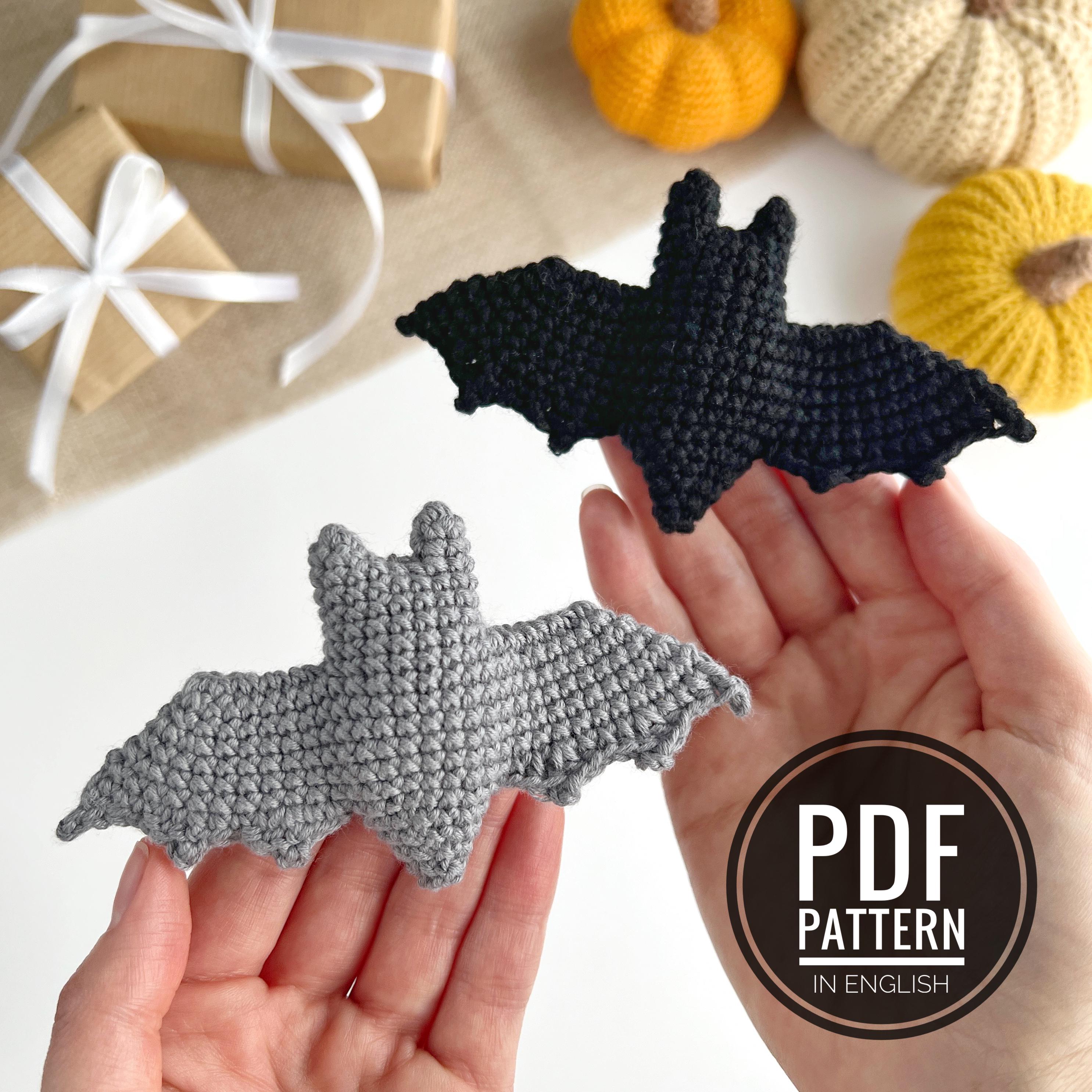 40 Crochet Witchy Stuff Patterns with Hats, Bats, and Ghosts 16 Bat crochet pattern Halloween ornament Bat plush