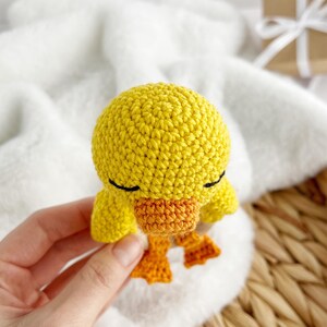 Häkelanleitung für eine Babyrassel mit Ente, Amigurumi-Enten-Plüschtier, gehäkelte Enten-Beißringe, Stofftiere Bild 4