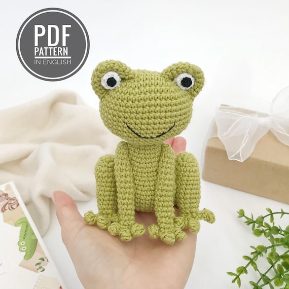 Frog crochet pattern PDF, Amigurumi frog plush toy, Cute frog toy, Crochet animal pattern, Digital Download English