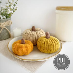 Halloween crochet pumpkin pattern Amigurumi fall decorations Stuffed pumpkin plush pattern PDF