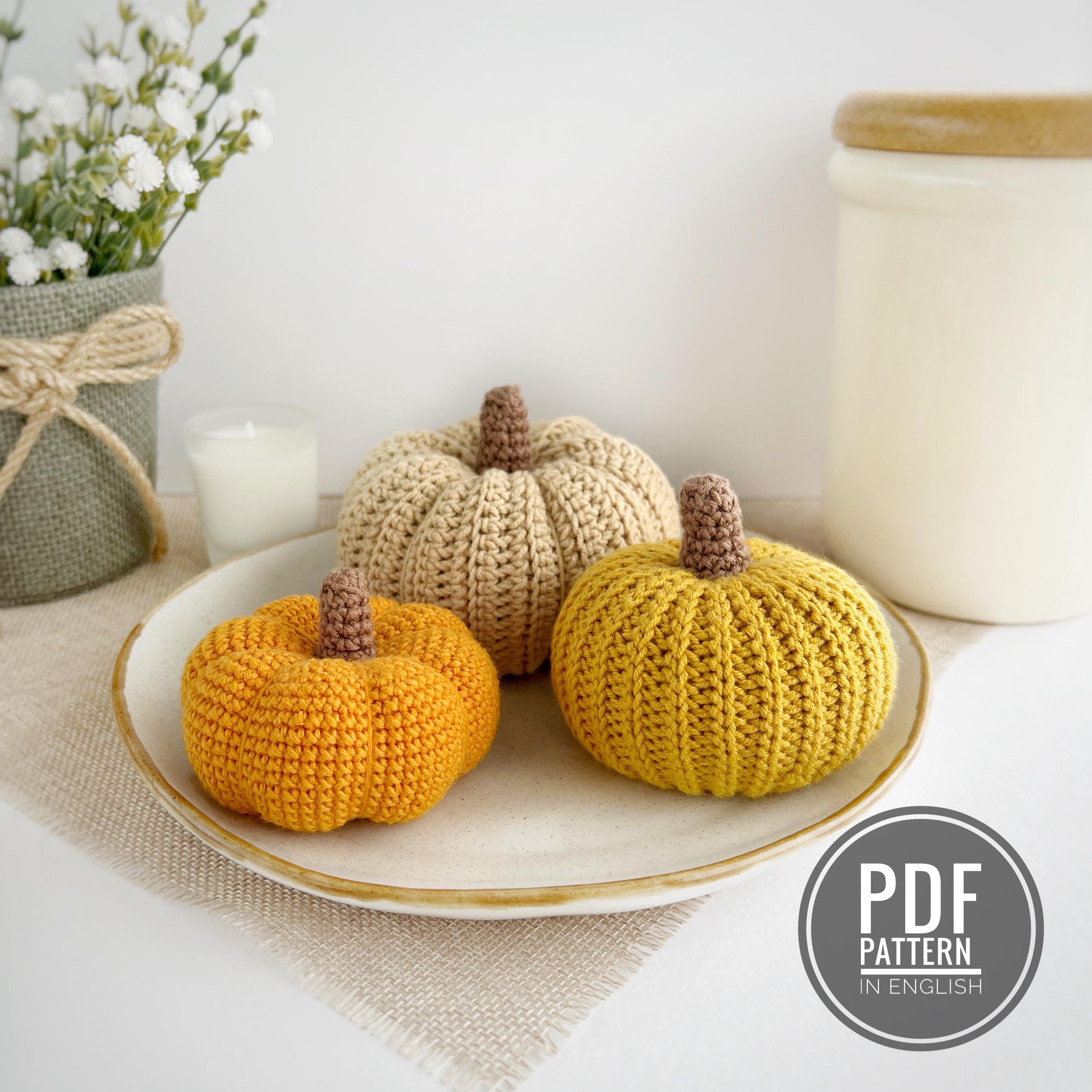 Crochet pumpkin pattern Halloween pumpkin decor Halloween crochet pattern Stuffed pumpkins plush pattern Amigurumi decorative pumpkins