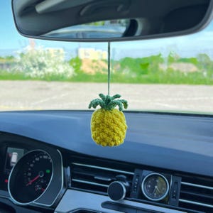 PDF crochet pattern for hanging car decoration.