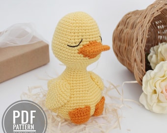 Eend haakpatroon Amigurumi eend pluchepatroon Gehaakte dieren eend speelgoed