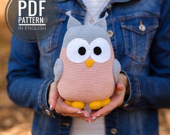 Amigurumi Owl Crochet Pattern: Plush Stuffed Animal (PDF Pattern)