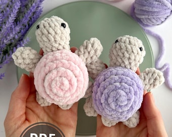 Gehaakte schildpad pluche sleutelhangerpatroon amigurumi Gehaakte zeedieren Kawaii sleutelhanger Pluche tasbedel