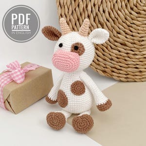 Crochet Cow Pattern: Amigurumi Plush Toy (PDF Download)
