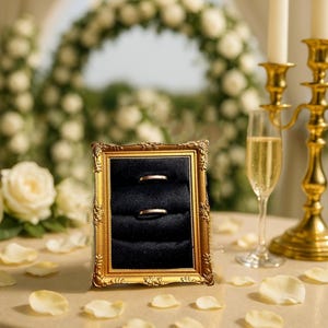 Mini barock smyckesdisplay: Elegant ring-, örhänges- och minnessakshållare (ringstil)