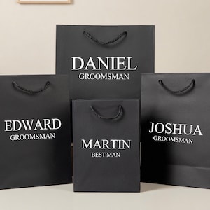 Personalized Groomsmen Gift Bag, Best Man Gift Bag, Groomsmen Gifts, Personalized Gift Bag, Gift Bags for Wedding Party, Wedding Favors