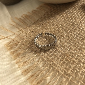 Dome Open Ring, Abstract Twisted Ring, Vintage Ring, Statement Jewelry, Chunky Ring For Women, Birthday Gift