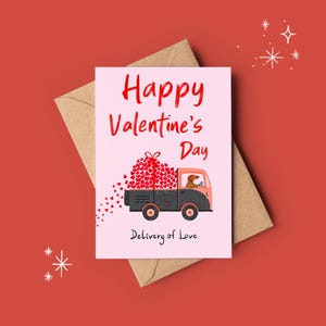 Lieferung der Love Cute Sausage Dog Valentinstag Grußkarte