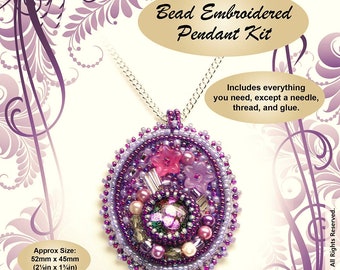 Suitable for complete beginners! /"Floral Elegance/" BEAD EMBROIDERY KIT