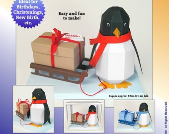A4 Card Making Templates for pogo 3D Penguin & - Etsy A4 Card Making Templates for pogo 3D Penguin & - Etsy