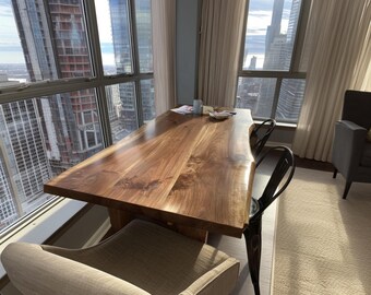 Handmade Live Edge Wood Dining Table – Rustic Farmhouse Kitchen - Etsy