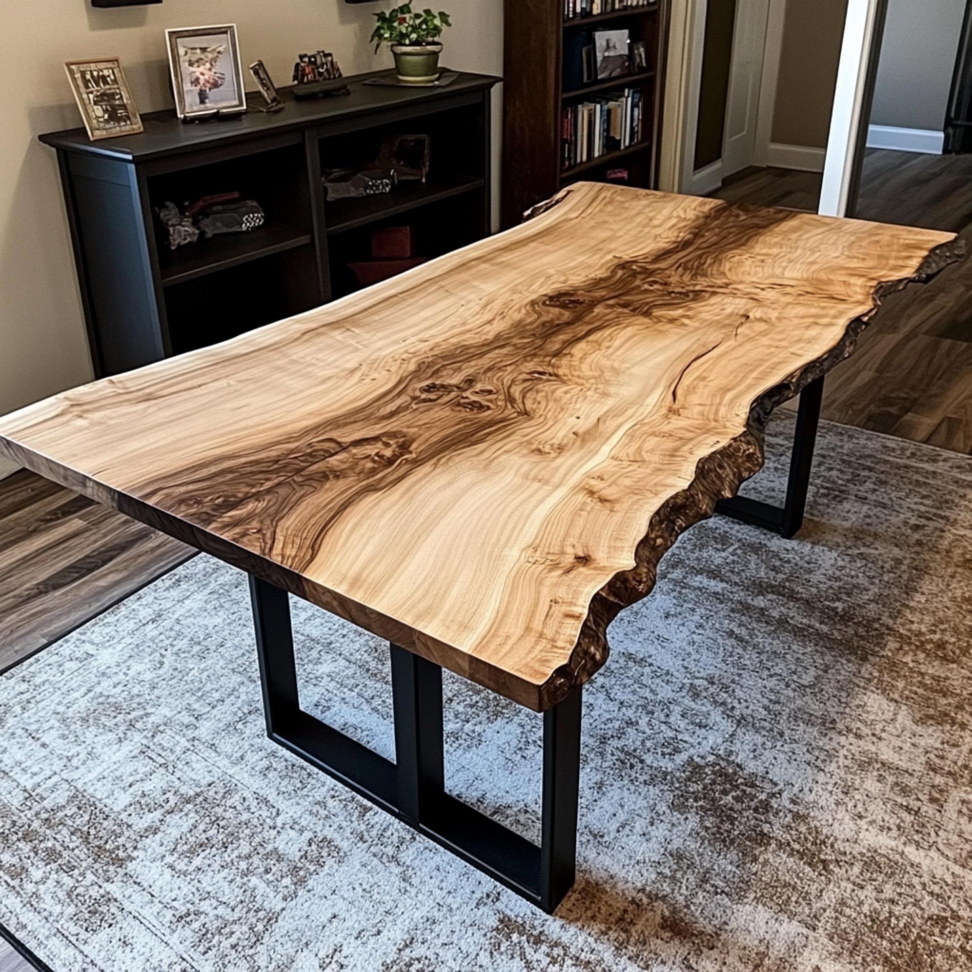 Rustic Solid Walnut Dining Table | Handmade Farmhouse Table | Custom ...