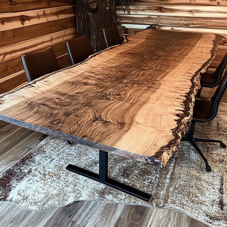 Rustic Solid Walnut Dining Table | Handmade Farmhouse Table | Custom ...