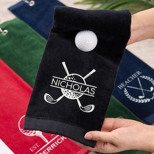 Custom Golf Towel Embroidered Groomsmen Gift For Him,Personalized Golf Gift For Boyfriend,Anniversary Gift,Gift For Golfer,Outdoor Gift