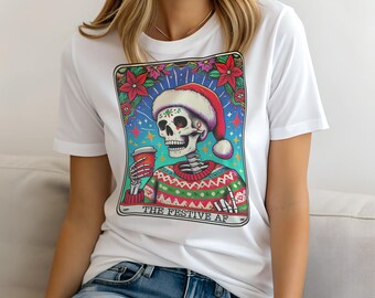 Tarot The Festive AF T-shirt för kvinnor, rolig damtröja mammapresent, casual topp, tröja och hoodie finns, mystisk topp, andlig