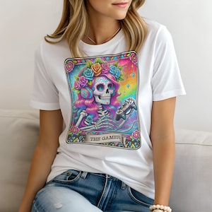 Tarot The Gamer T-Shirt for Women, Funny Ladies Shirt Mom Gift, Casual Top, Sweatshirt & Hoodie Available, Mystic Top, DTF