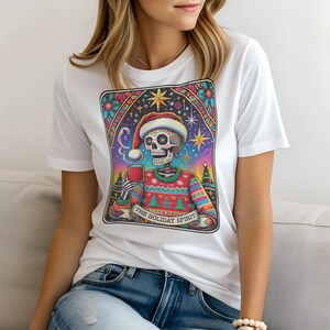 Tarot The Holiday Spirit T-Shirt for Women, Funny Ladies Shirt Mom Gift, Casual Top, Sweatshirt & Hoodie Available, Mystic Top, DTF